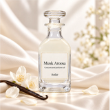 Musk Aroosa by Anfar white musk perfume oil with soft vanilla, powdery notes and an elegant clean scent character